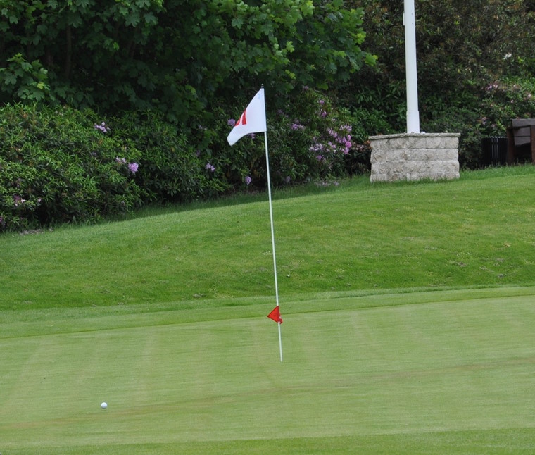 Golfplatz, Loch mit Fahne